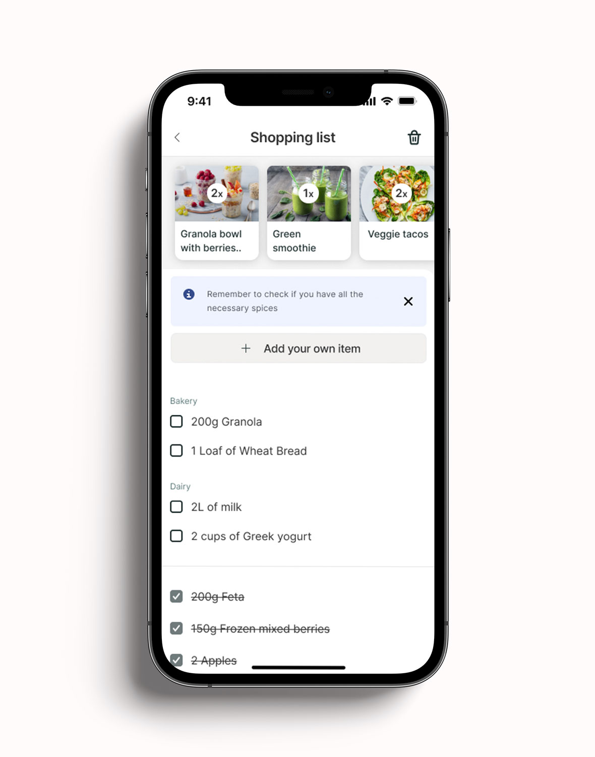 A mockup of the coaching app showcasing the different features.
